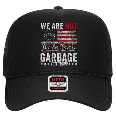 Make Garbage Great Again Garbage For Trump 2024 High Crown Mesh Back Trucker Hat