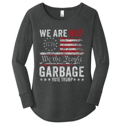 Make Garbage Great Again Garbage For Trump 2024 Women's Perfect Tri Tunic Long Sleeve Shirt