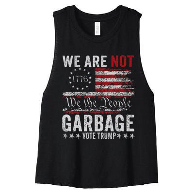 Make Garbage Great Again Garbage For Trump 2024 Women's Racerback Cropped Tank