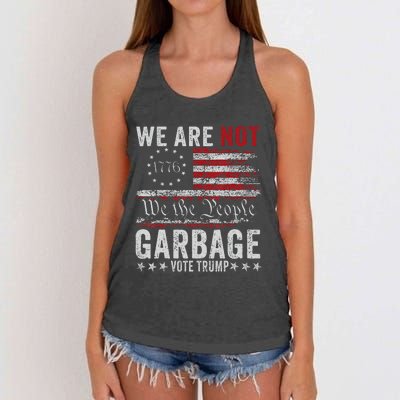 Make Garbage Great Again Garbage For Trump 2024 Women's Knotted Racerback Tank