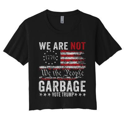 Make Garbage Great Again Garbage For Trump 2024 Women's Crop Top Tee