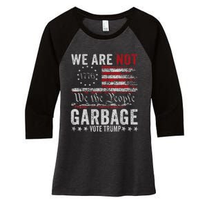 Make Garbage Great Again Garbage For Trump 2024 Women's Tri-Blend 3/4-Sleeve Raglan Shirt