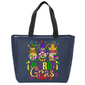 Mardi Gras Gnomes Funny Gnomies Squad Mardi Gras 2024 Zip Tote Bag