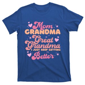 Mom Grandma Great Grandma I Just Keep Getting Better Gift T-Shirt