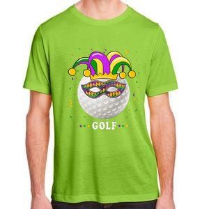 Mardi Gras Golf Costume Mardi Gras Jester Hat Golf Lover Adult ChromaSoft Performance T-Shirt