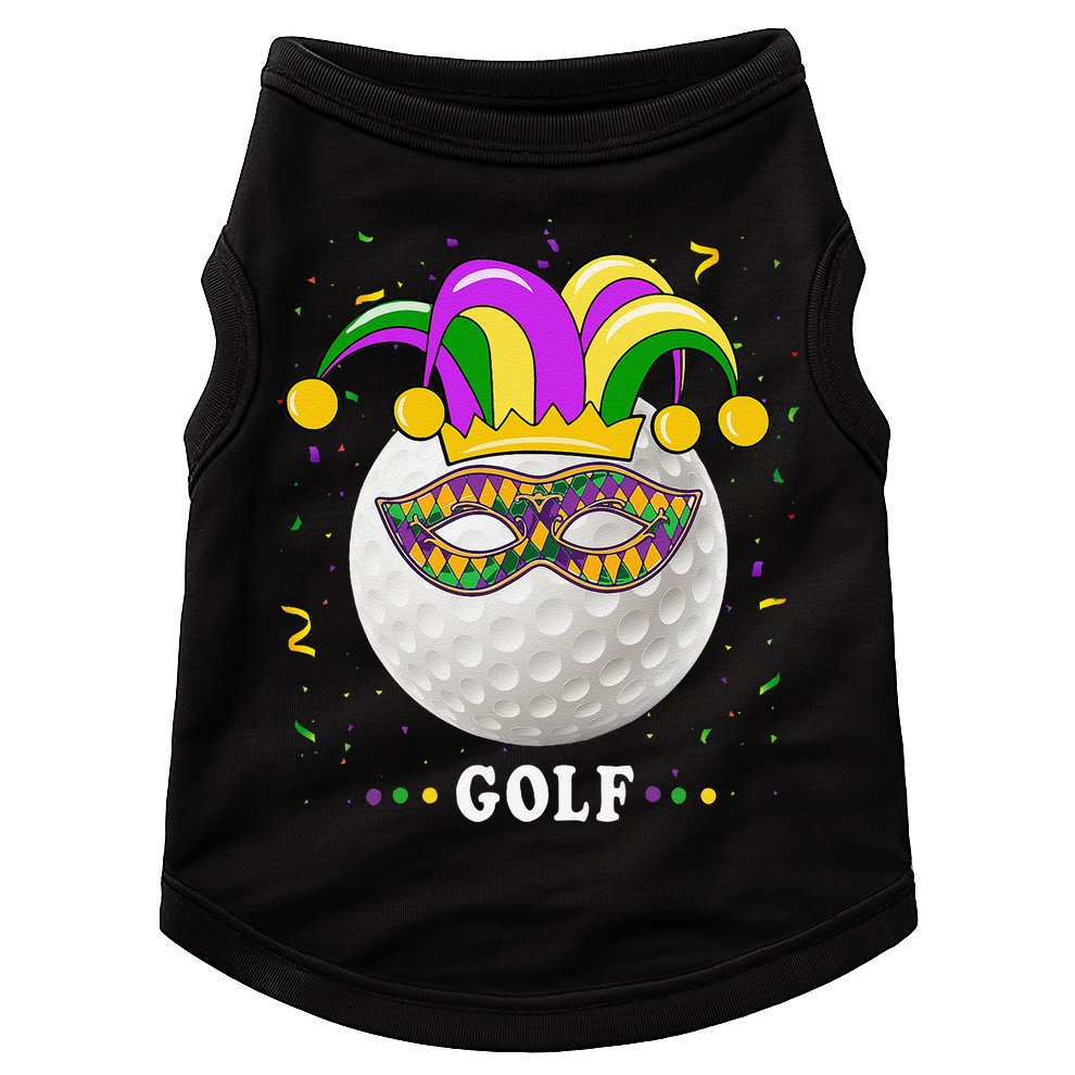 Mardi Gras Golf Costume Mardi Gras Jester Hat Golf Lover Doggie Tank