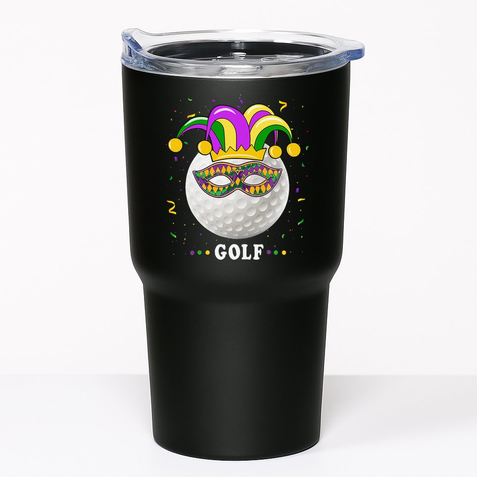 Mardi Gras Golf Costume Mardi Gras Jester Hat Golf Lover Tumbler