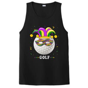 Mardi Gras Golf Costume Mardi Gras Jester Hat Golf Lover PosiCharge Competitor Tank