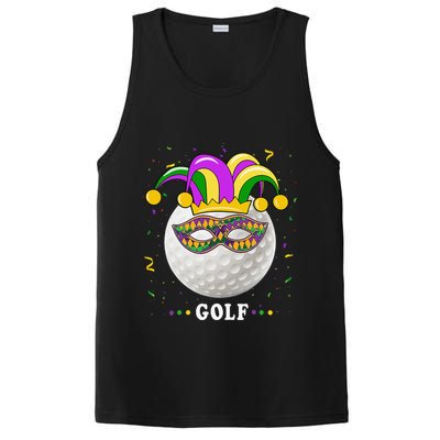 Mardi Gras Golf Costume Mardi Gras Jester Hat Golf Lover PosiCharge Competitor Tank