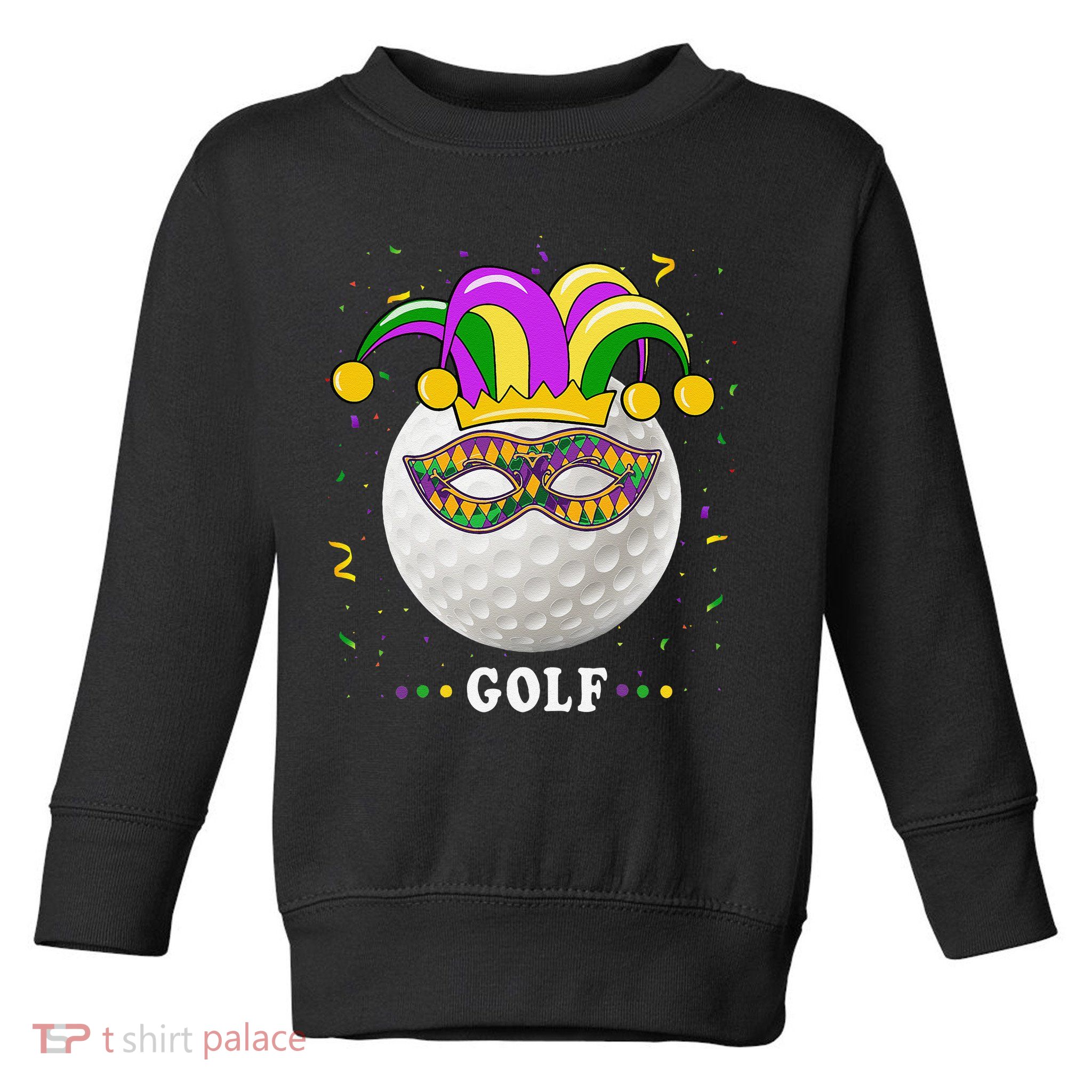Mardi Gras Golf Costume Mardi Gras Jester Hat Golf Lover Toddler Sweatshirt