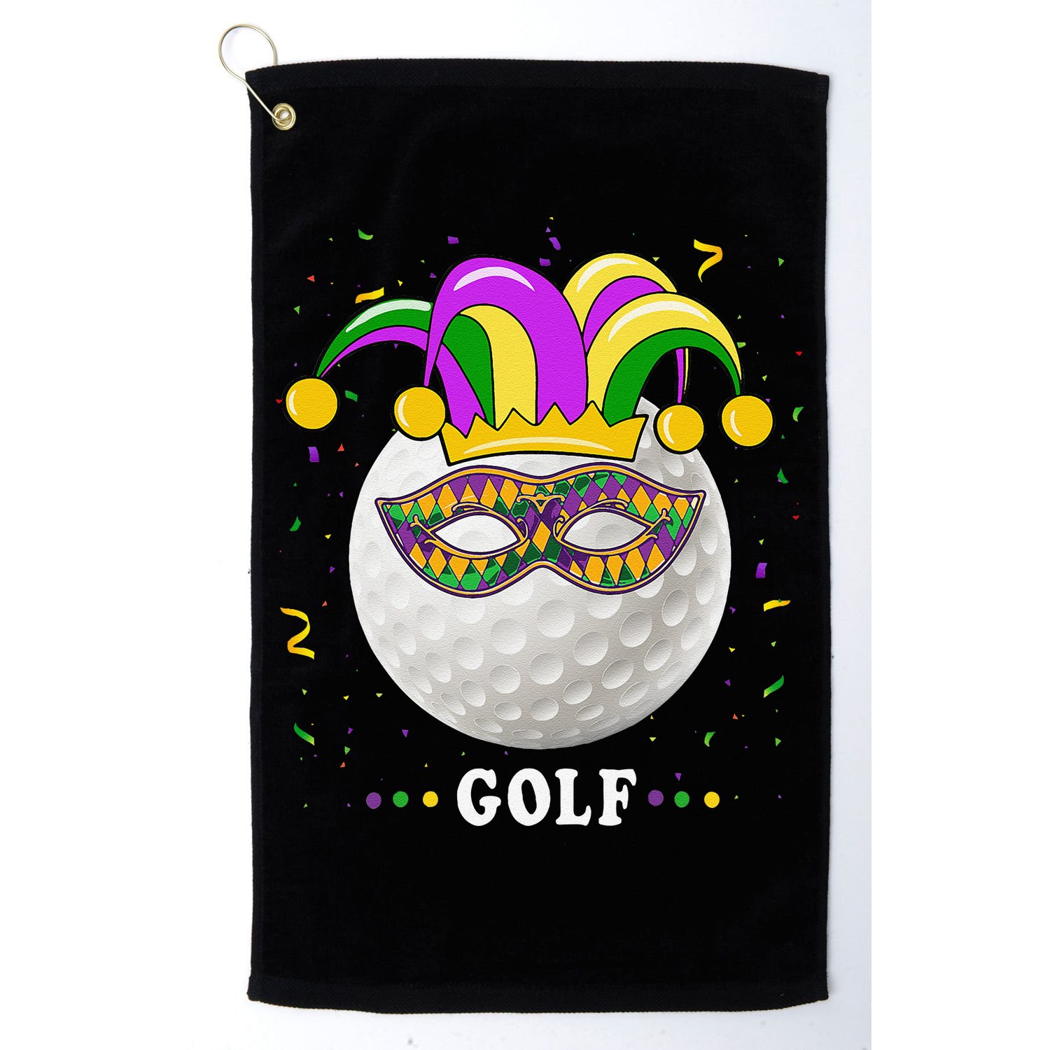 Mardi Gras Golf Costume Mardi Gras Jester Hat Golf Lover Golf Towel