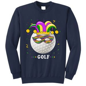 Mardi Gras Golf Costume Mardi Gras Jester Hat Golf Lover Sweatshirt