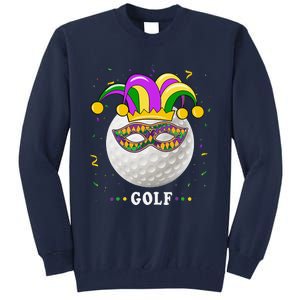 Mardi Gras Golf Costume Mardi Gras Jester Hat Golf Lover Tall Sweatshirt