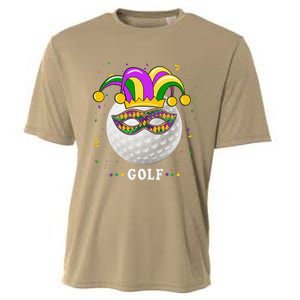 Mardi Gras Golf Costume Mardi Gras Jester Hat Golf Lover Cooling Performance Crew T-Shirt