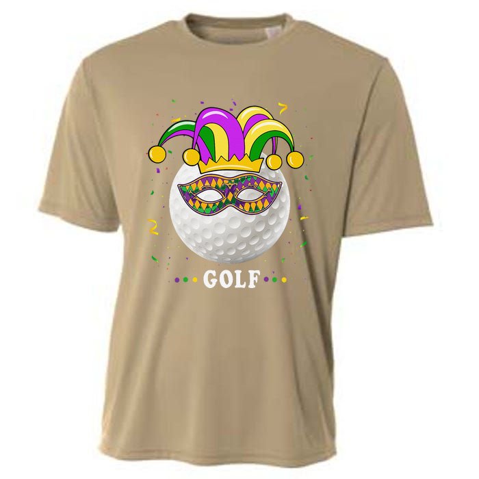 Mardi Gras Golf Costume Mardi Gras Jester Hat Golf Lover Cooling Performance Crew T-Shirt