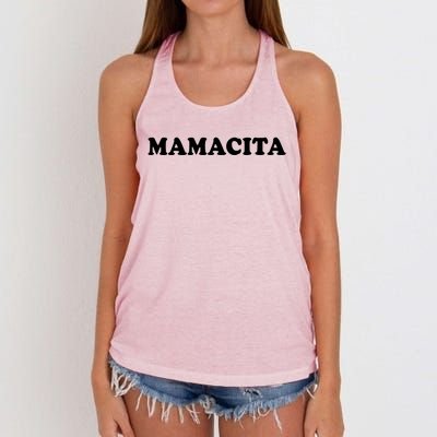 Mamacita Great Gift Mothers Day Outfit Mom Great Gift Funny Gift Women's Knotted Racerback Tank