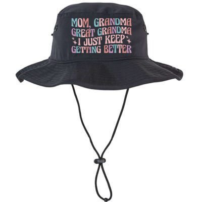 Mom Grandma Great Grandma I Just Keep Getting Better Legacy Cool Fit Booney Bucket Hat