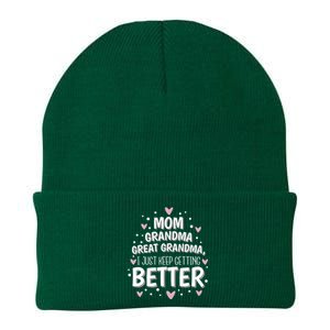 Mom Grandma Great Grandma, I Just Keep Getting Better Knit Cap Winter Beanie