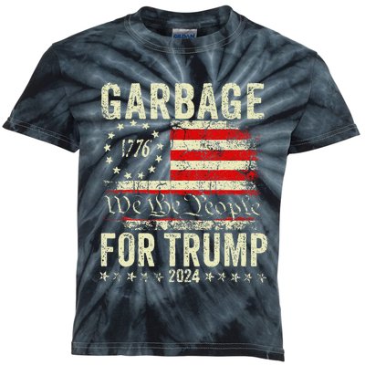 Make Garbage Great Again Garbage For Trump 2024 Gift Kids Tie-Dye T-Shirt