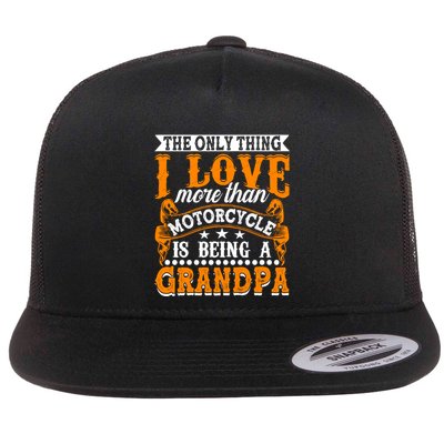 Motorcycle Grandpa Gift Love More Than Motorycles Cool Gift Flatbill Hat