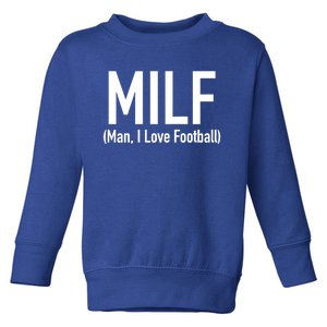 Milf Great Gift I Love Football 'S Funny Great Gift Toddler Sweatshirt