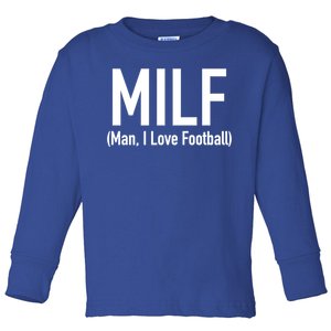 Milf Great Gift I Love Football 'S Funny Great Gift Toddler Long Sleeve Shirt