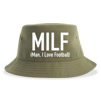 Milf Great Gift I Love Football 'S Funny Great Gift Sustainable Bucket Hat