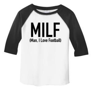 Milf Great Gift I Love Football 'S Funny Great Gift Toddler Fine Jersey T-Shirt