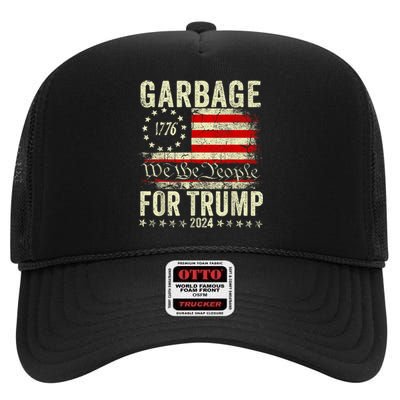 Make Garbage Great Again | Garbage For Trump 2024 High Crown Mesh Back Trucker Hat