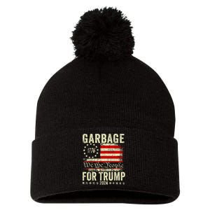 Make Garbage Great Again | Garbage For Trump 2024 Pom Pom 12in Knit Beanie