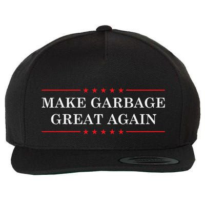 Make Garbage Great Again Funny Us Election Wool Snapback Cap