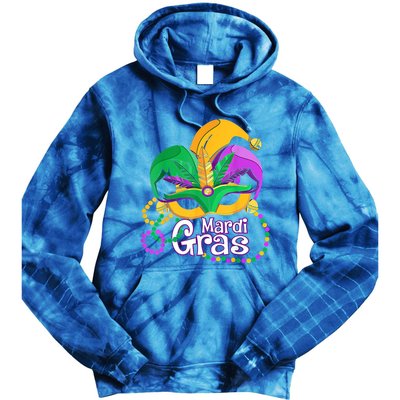 Mardi Gras Great Gift Flamingo Carnival Costume Gift Tie Dye Hoodie