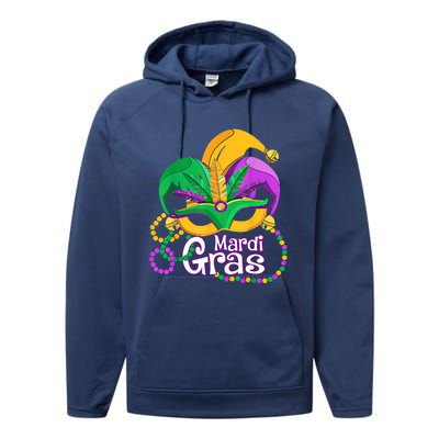 Mardi Gras Great Gift Flamingo Carnival Costume Gift Performance Fleece Hoodie