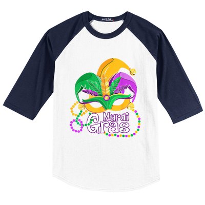 Mardi Gras Great Gift Flamingo Carnival Costume Gift Baseball Sleeve Shirt