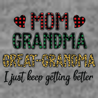 Mom Grandma Great Grandma I Just Keep Getting Better Leopard 7-Panel Snapback Hat