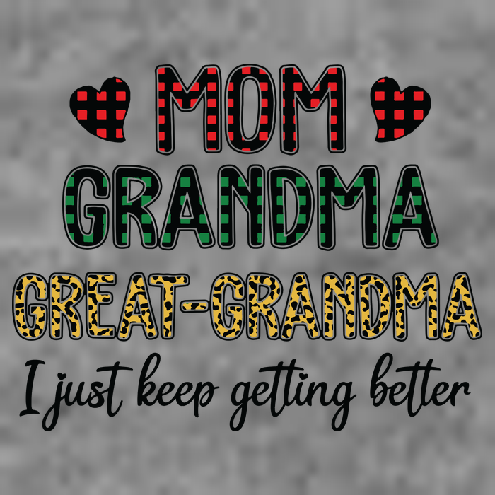 Mom Grandma Great Grandma I Just Keep Getting Better Leopard 7-Panel Snapback Hat