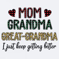 Mom Grandma Great Grandma I Just Keep Getting Better Leopard Sueded Cloud Jersey T-Shirt