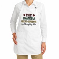 Mom Grandma Great Grandma I Just Keep Getting Better Leopard Apron