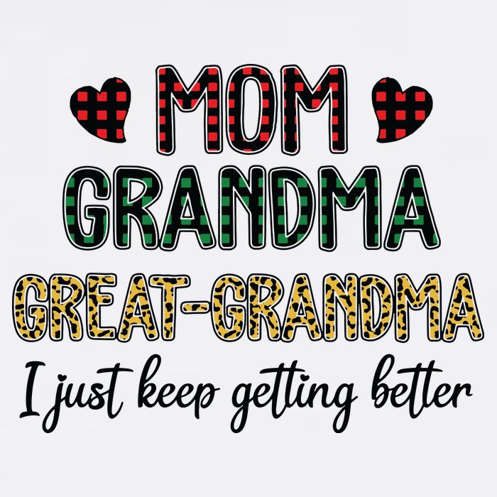Mom Grandma Great Grandma I Just Keep Getting Better Leopard Sweatshirt