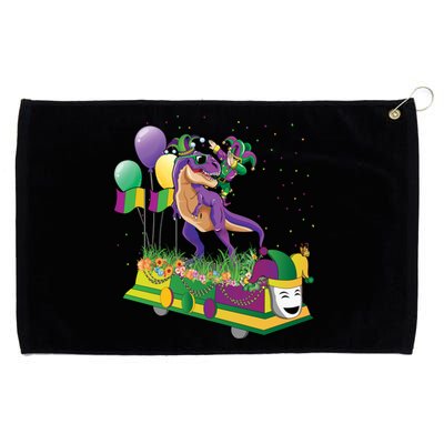 Mardi Gras Gift Dabbing Joker T Rex Dinosaur Gift Grommeted Golf Towel