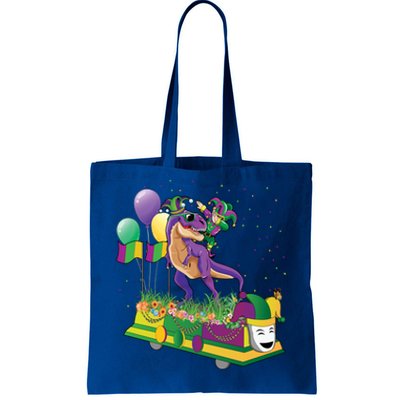 Mardi Gras Gift Dabbing Joker T Rex Dinosaur Gift Tote Bag