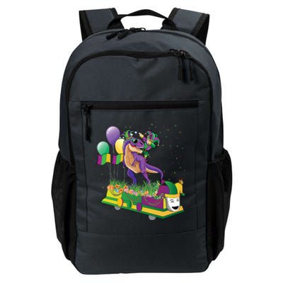 Mardi Gras Gift Dabbing Joker T Rex Dinosaur Gift Daily Commute Backpack