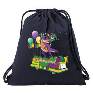 Mardi Gras Gift Dabbing Joker T Rex Dinosaur Gift Drawstring Bag