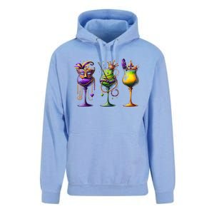 Mardi Gras Glass Funny Drinking Wine Festival Parade Unisex Surf Hoodie