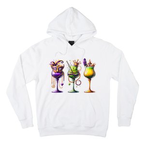 Mardi Gras Glass Funny Drinking Wine Festival Parade Hoodie