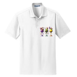 Mardi Gras Glass Funny Drinking Wine Festival Parade Dry Zone Grid Polo