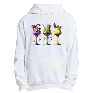 Mardi Gras Glass Funny Drinking Wine Festival Parade Urban Pullover Hoodie