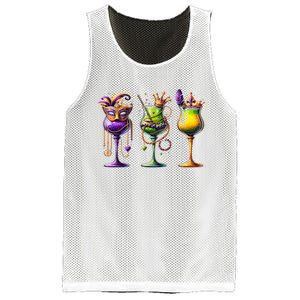 Mardi Gras Glass Funny Drinking Wine Festival Parade Mesh Reversible Basketball Jersey Tank