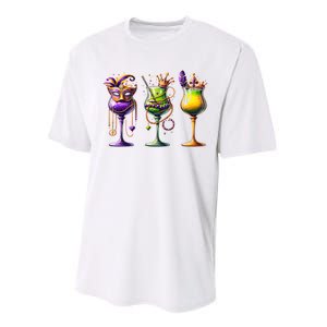 Mardi Gras Glass Funny Drinking Wine Festival Parade Performance Sprint T-Shirt