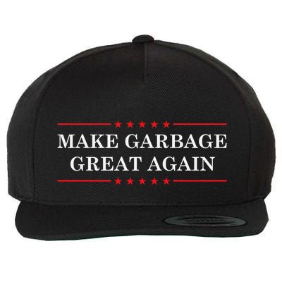 Make Garbage Great Again Funny Us Election Wool Snapback Cap